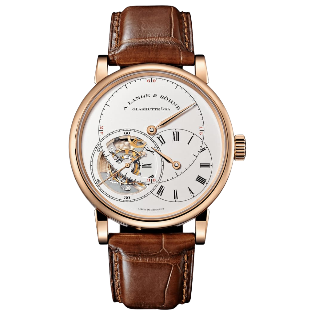 A. Lange & Sohne Richard Lange Tourbillon "Pour Le Mérite" 41.9 mm Silver Dial 18K Pink Gold   Leather Strap 760.032F / LSLS7604AF