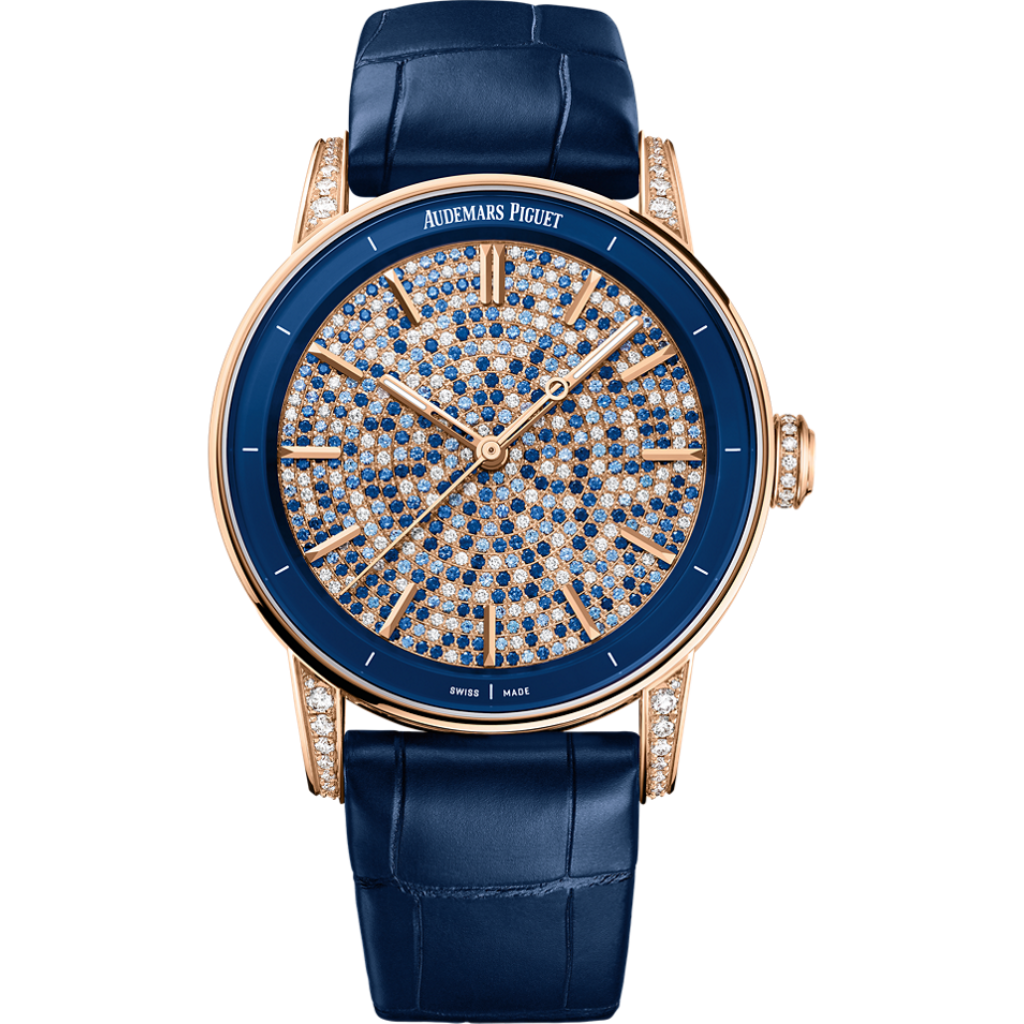 Audemars Piguet Code 11.59 by Audemars Piguet Selfwinding 38 mm Diamond Paved Dial 18-Carat Pink Gold   Strap 77410OR.ZZ.D343CR.01