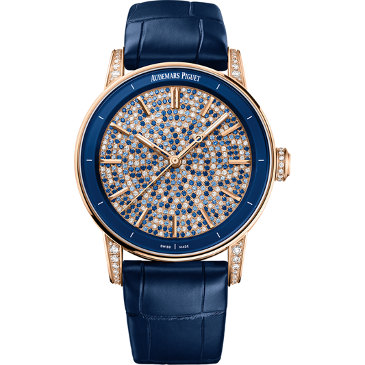 Audemars Piguet Code 11.59 by Audemars Piguet Selfwinding 38 mm Diamond Paved Dial 18-Carat Pink Gold   Strap 77410OR.ZZ.D343CR.01