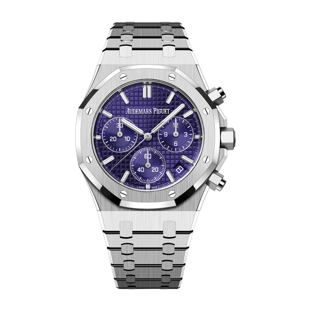 Audemars Piguet Royal Oak Selfwinding Chronograph 41 mm Purple Dial 18-Carat White Gold Bracelet 26240BC.OO.1320BC.01
