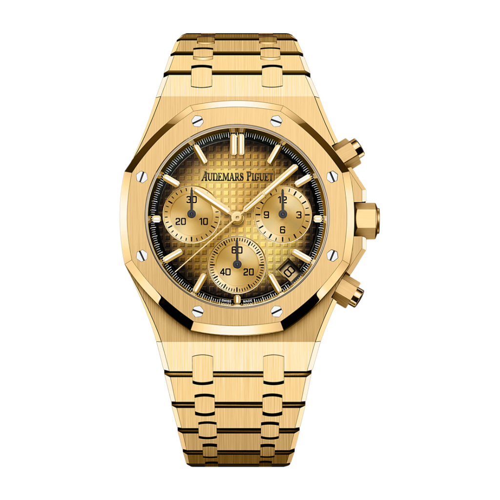 Audemars Piguet Royal Oak Selfwinding Chronograph 41 mm Yellow Dial 18-Carat Yellow Gold Bracelet 26240BA.OO.1320BA.02