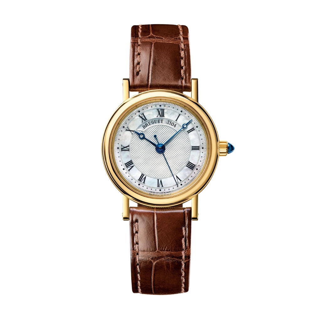 Breguet Classique 30 mm White Dial 18k Yellow Gold   Leather Strap 8067BA/52/964