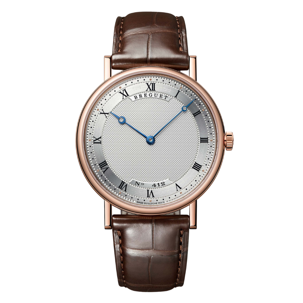 Breguet Classique 5157 38 mm Silver Dial 18k Rose Gold Leather Strap 5157BR/11/9V6