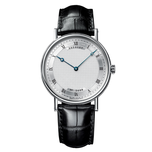 Breguet Classique 5157 38 mm Silver Dial 18k White Gold Leather Strap 5157BB/11/9V6