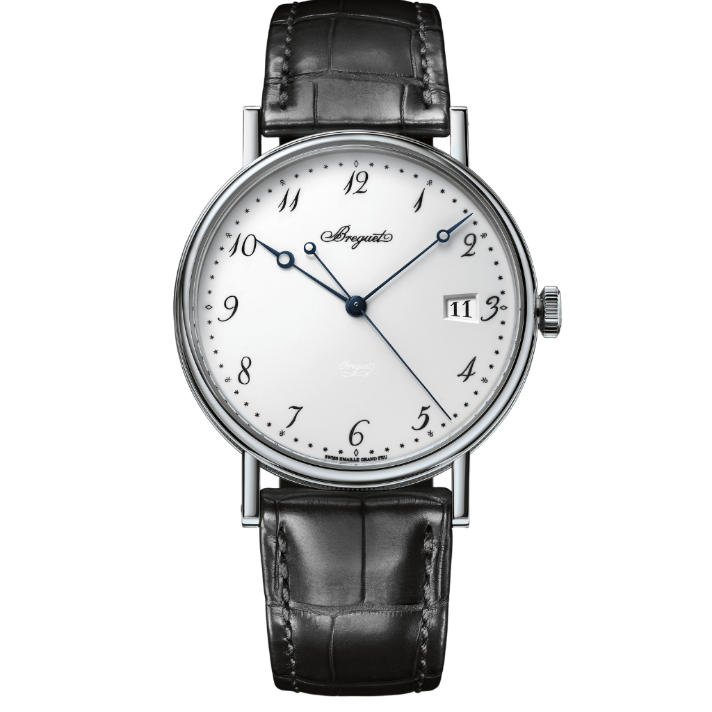 Breguet Classique 5177 38 mm Silver Dial 18k White Gold Leather Strap 5177BB/29/9V6