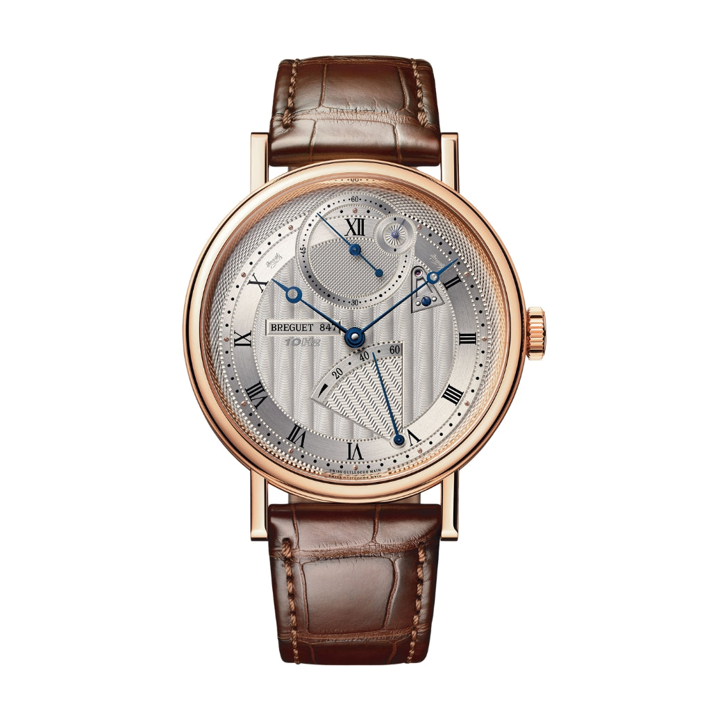 Breguet Classique Chronométrie 7727 41 mm Silver Dial 18k Rose Gold Leather Strap 7727BR/12/9WU