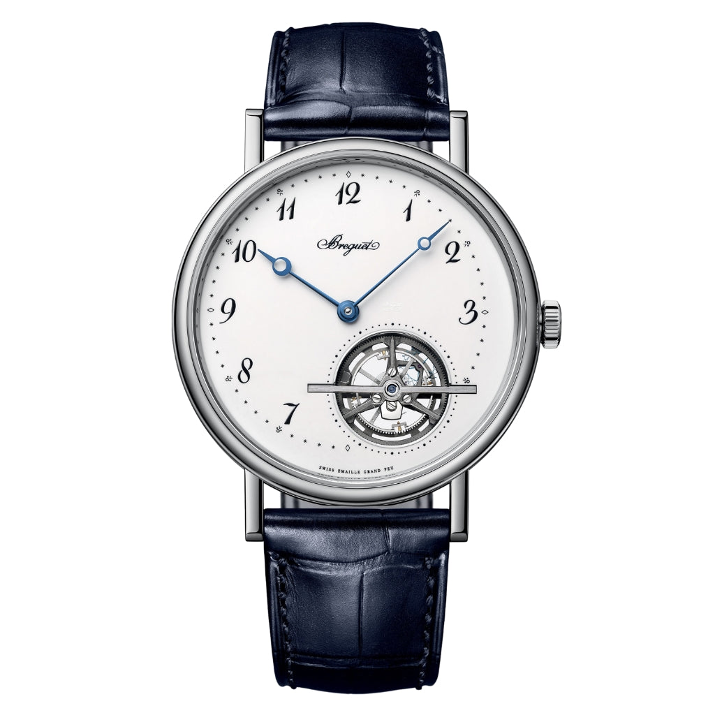 Breguet Classique Tourbillon Extra-Plat 5367 41 mm White Dial Platinum   Leather Strap 5367PT/29/9WU