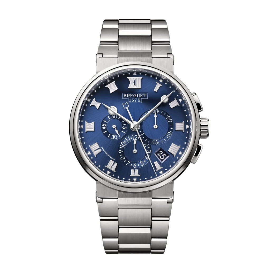 Breguet Marine 42.3 mm Blue Dial Titanium Bracelet 5527TI/Y1/TW0