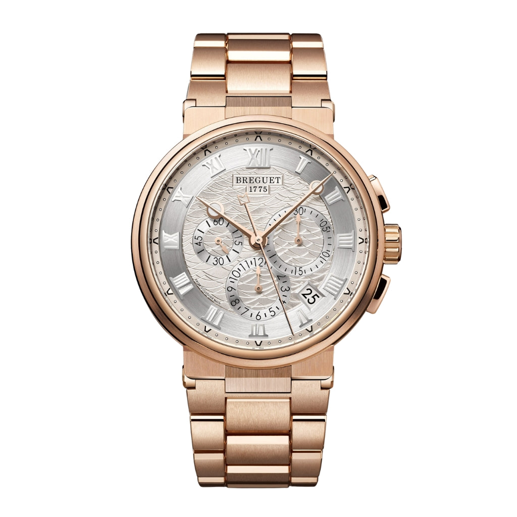 Breguet Marine 42.3 mm Silver Dial 18k Rose Gold Bracelet 5527BR/12/RW0