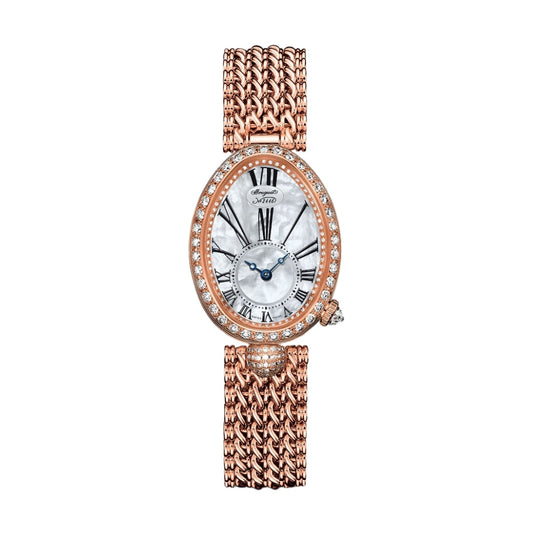 Breguet Reine 33 x 24.95 mm White Mother-Of-Pearl Dial with Diamonds 18k Rose Gold Bracelet 8928BR/51/J20/DD00