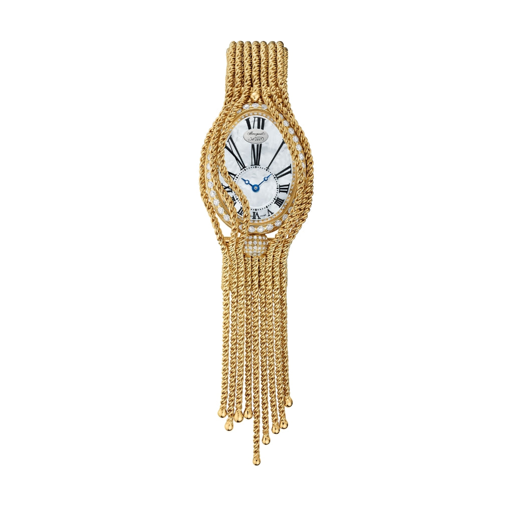 Breguet Reine 33 x 24.95 mm White Mother-Of-Pearl Dial with Diamonds 18k Yellow Gold Bracelet 8928BA/51/J60/DD0D