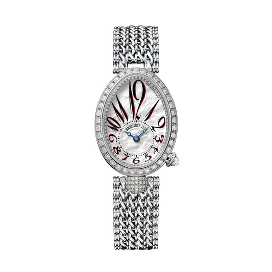 Breguet Reine 33 x 24.95 mm White Mother-Of-Pearl Dial with Diamonds White Gold Bracelet 8928BB/5P/J20 DD00