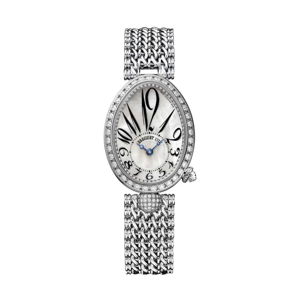 Breguet Reine 33 x 24.95 mm White Mother-Of-Pearl Dial with Diamonds White Gold Bracelet 8928BB/5W/J20 DD00