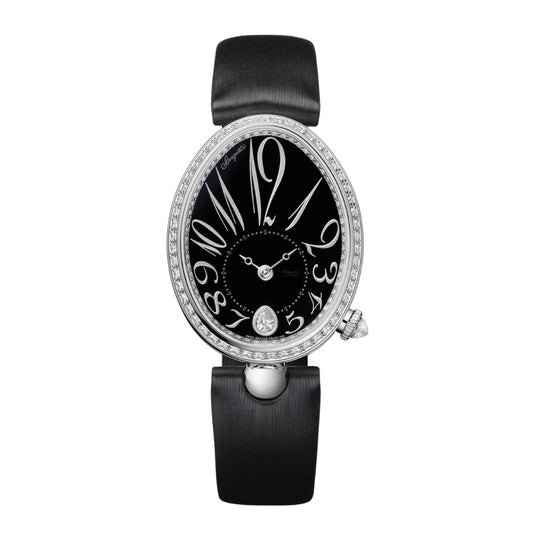 Breguet Reine 36.5 x 28.45mm Black Dial with Diamonds White Gold Strap 8918BB/2N/764/D00D