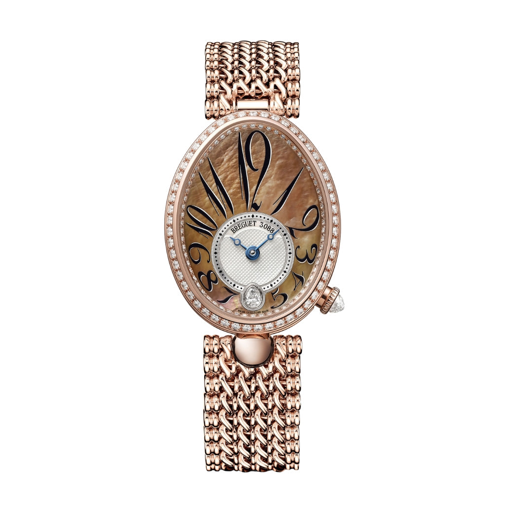Breguet Reine 36.5 x 28.45mm Brown Dial with Diamonds 18k Rose Gold Bracelet 8918BR/5T/J20/D000