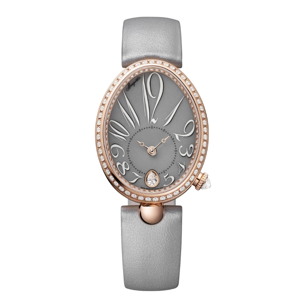 Breguet Reine 36.5 x 28.45mm Lavender Dial with Diamonds 18k Rose Gold Strap 8918BR/2A/364/D0
