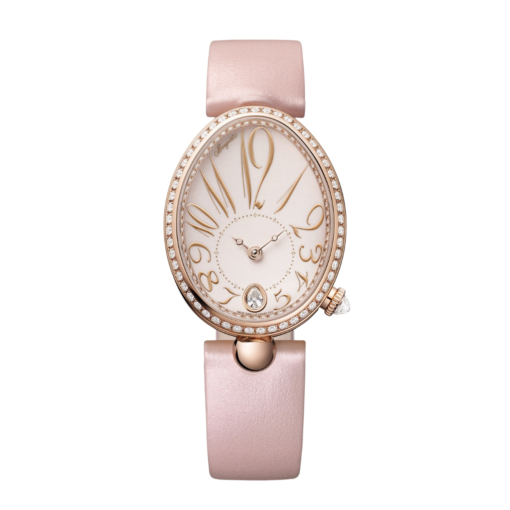 Breguet Reine 36.5 x 28.45mm Pink Dial with Diamonds 18k Rose Gold Strap 8918BR/2C/364/D00D