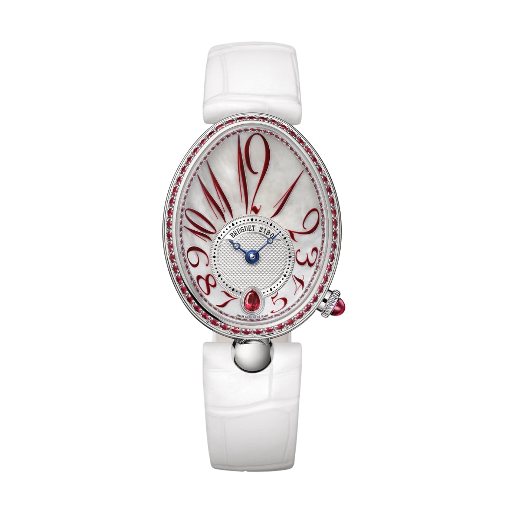 Breguet Reine 36.5 x 28.45mm White Dial with Diamonds White Gold Strap 8918BB/5R/964/R00R