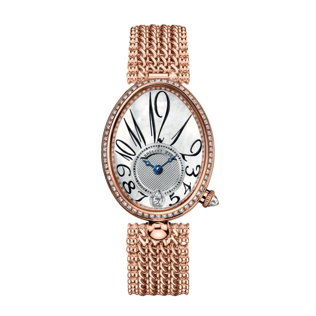 Breguet Reine 36.5 x 28.45mm White Mother-Of-Pearl Dial with Diamonds 18k Rose Gold Bracelet 8918BR/58/J20/D000