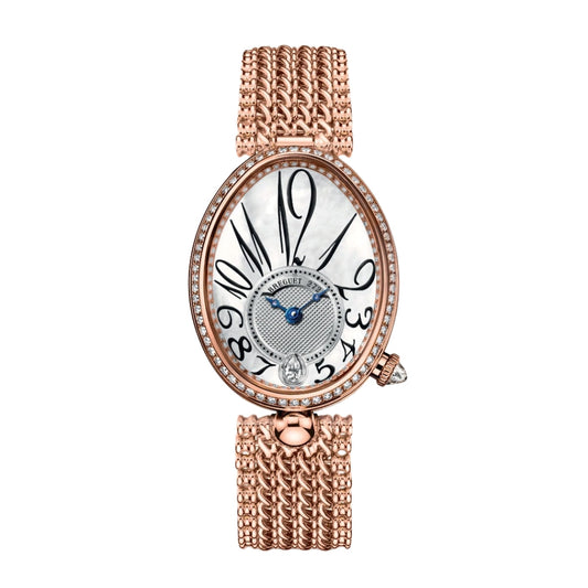 Breguet Reine 36.5 x 28.45mm White Mother-Of-Pearl Dial with Diamonds 18k Rose Gold Bracelet 8918BR/58/J20/D000
