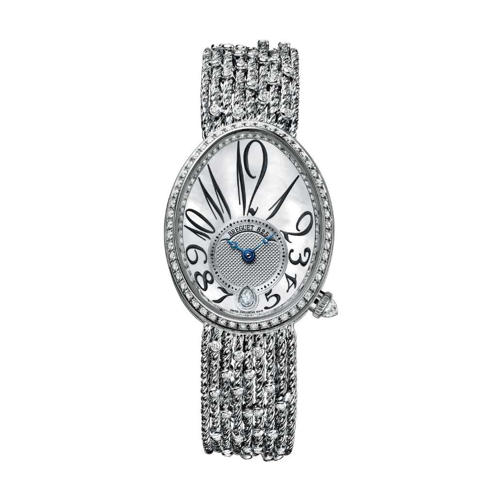 Breguet Reine 36.5 x 28.45mm White Mother-Of-Pearl Dial with Diamonds White Gold Bracelet 8918BB/58/J31/D0DD