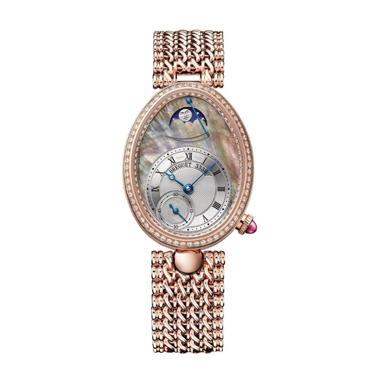 Breguet Reine 36.50 x 28.45 mm Silvered Gold Dial with Diamonds 18k Rose Gold Bracelet 8908BR/5T/J20/D000