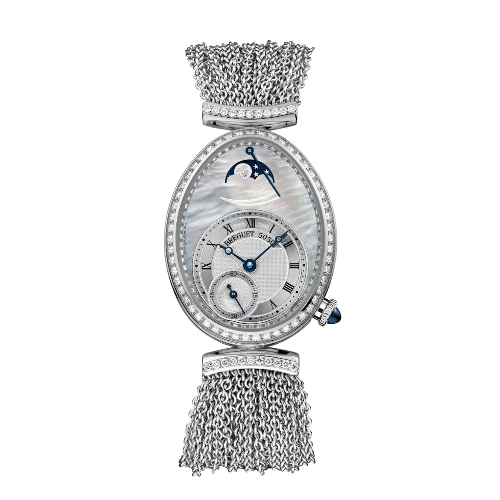 Breguet Reine 36.50 x 28.45 mm White Mother-Of-Pearl Dial with Diamonds White Gold Bracelet 8908BB/5T/J70/D0DD