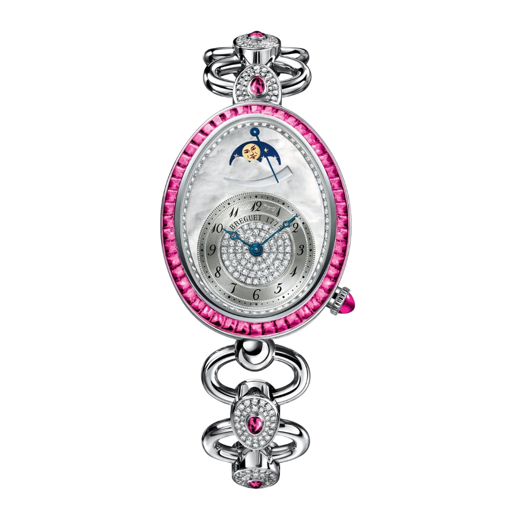 Breguet Reine 38.50 x 30.45 mm White Mother-Of-Pearl Dial with Diamonds White Gold Bracelet 8909BB/5D/J21/RRRR