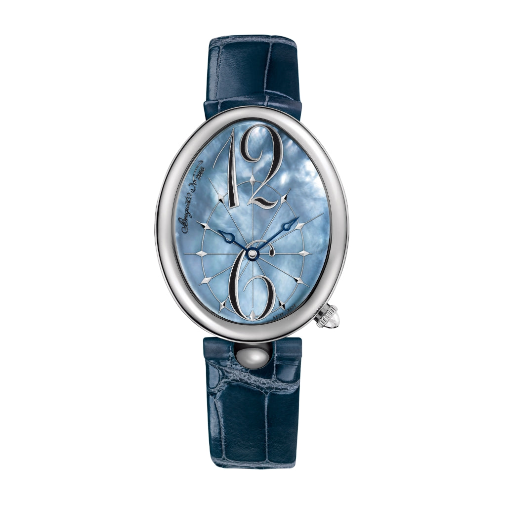 Breguet Reine 43.75 x 35.50 mm Blue Mother-Of-Pearl Dial Stainless Steel Blue Leather Strap 8967ST/V8/986