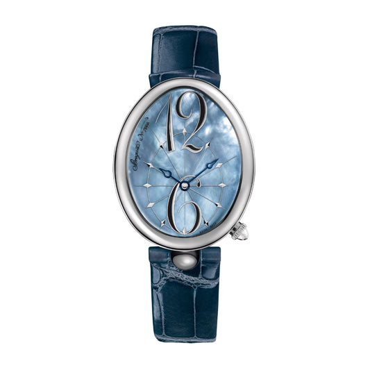 Breguet Reine 43.75 x 35.50 mm Blue Mother-Of-Pearl Dial Stainless Steel Blue Leather Strap 8967ST/V8/986