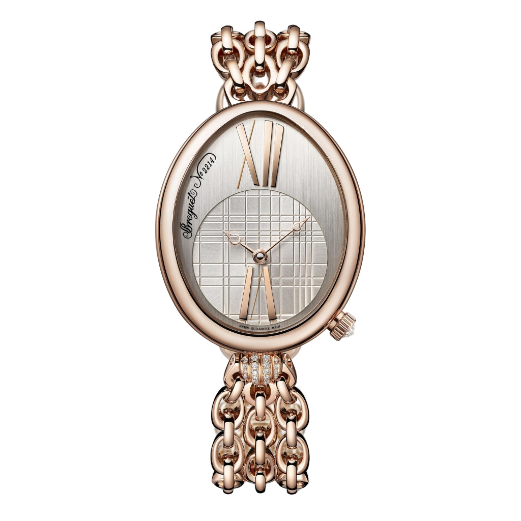 Breguet Reine 43 x 34,95 mm Silver Dial with Diamonds 18k Rose Gold Bracelet 8968BR/11/J50 0D00