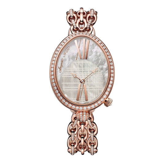 Breguet Reine 43 x 34.95 mm White Mother-Of-Pearl Dial with Diamonds 18k Rose Gold Bracelet 8965BR/5W/J53/DDD0