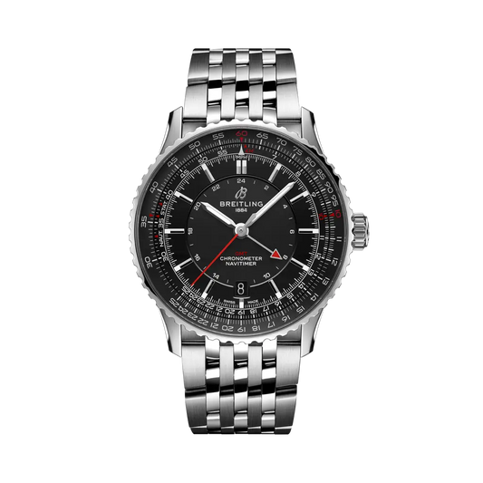 Breitling Navitimer Automatic GMT 41.0 mm Black Dial Stainless Steel Bracelet A32310251B1A1