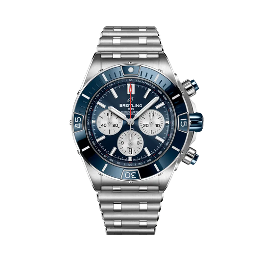 Breitling Super Chronomat B01 44 mm Blue Dial Stainless Steel Bracelet AB0136161C1A1