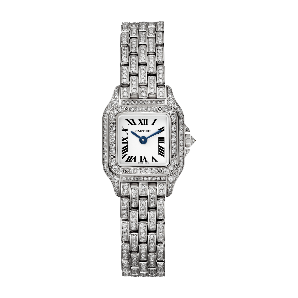 Cartier Panthère Mini White Gold Silver Dial Bracelet HPI01641