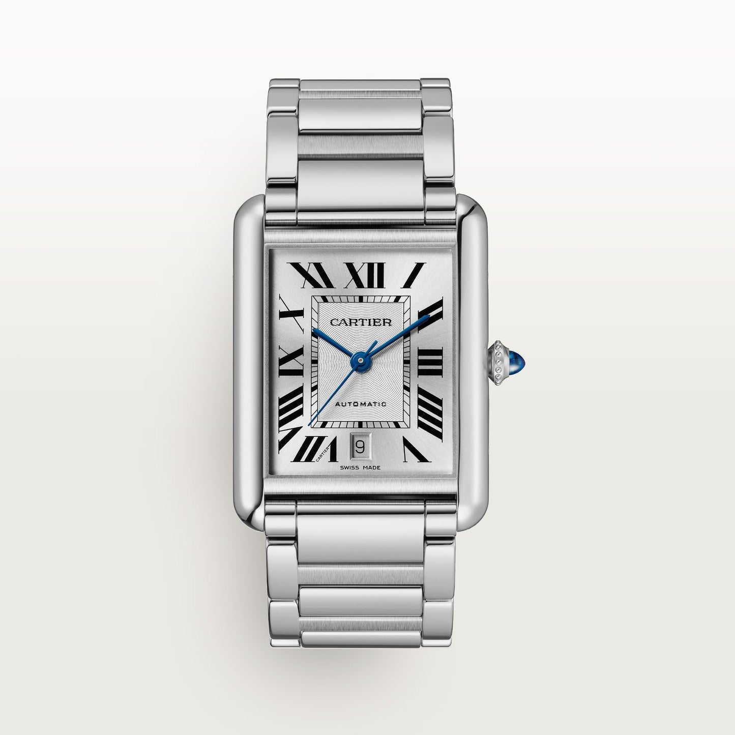 Cartier Tank Must Extra 41 mm x 31 mm Large Silver DialSteel Bracelet WSTA0053