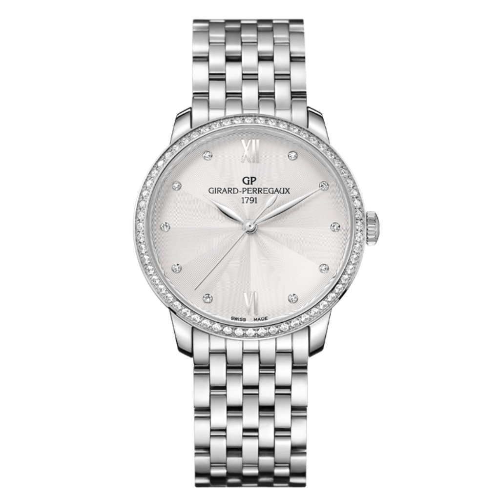 Girard-Perregaux 1966 36 mm Silver Dial with Diamonds Stainless Steel Bracelet 49523D11A171-11A
