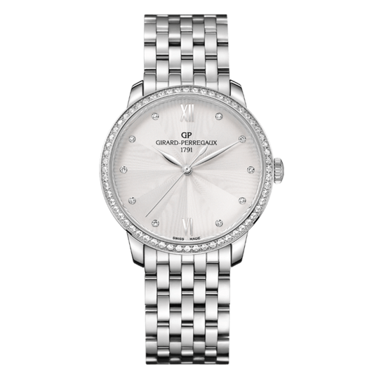 Girard-Perregaux 1966 36 mm Silver Dial with Diamonds Stainless Steel Bracelet 49523D11A171-11A