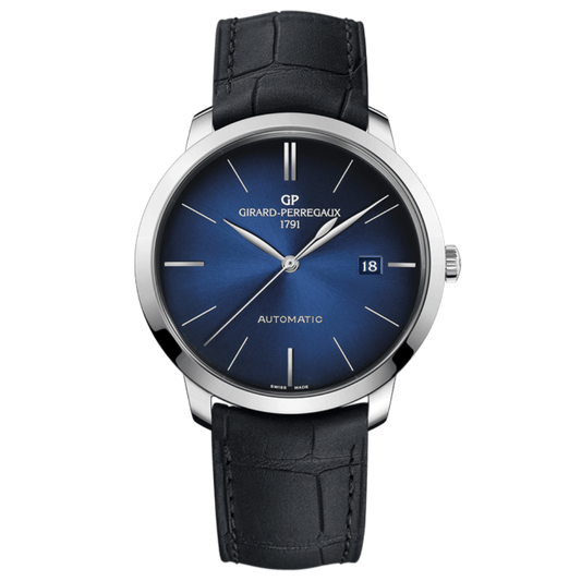Girard-Perregaux 1966 40 mm Blue Dial Stainless Steel   Leather Strap 49555-11-434-BH6A