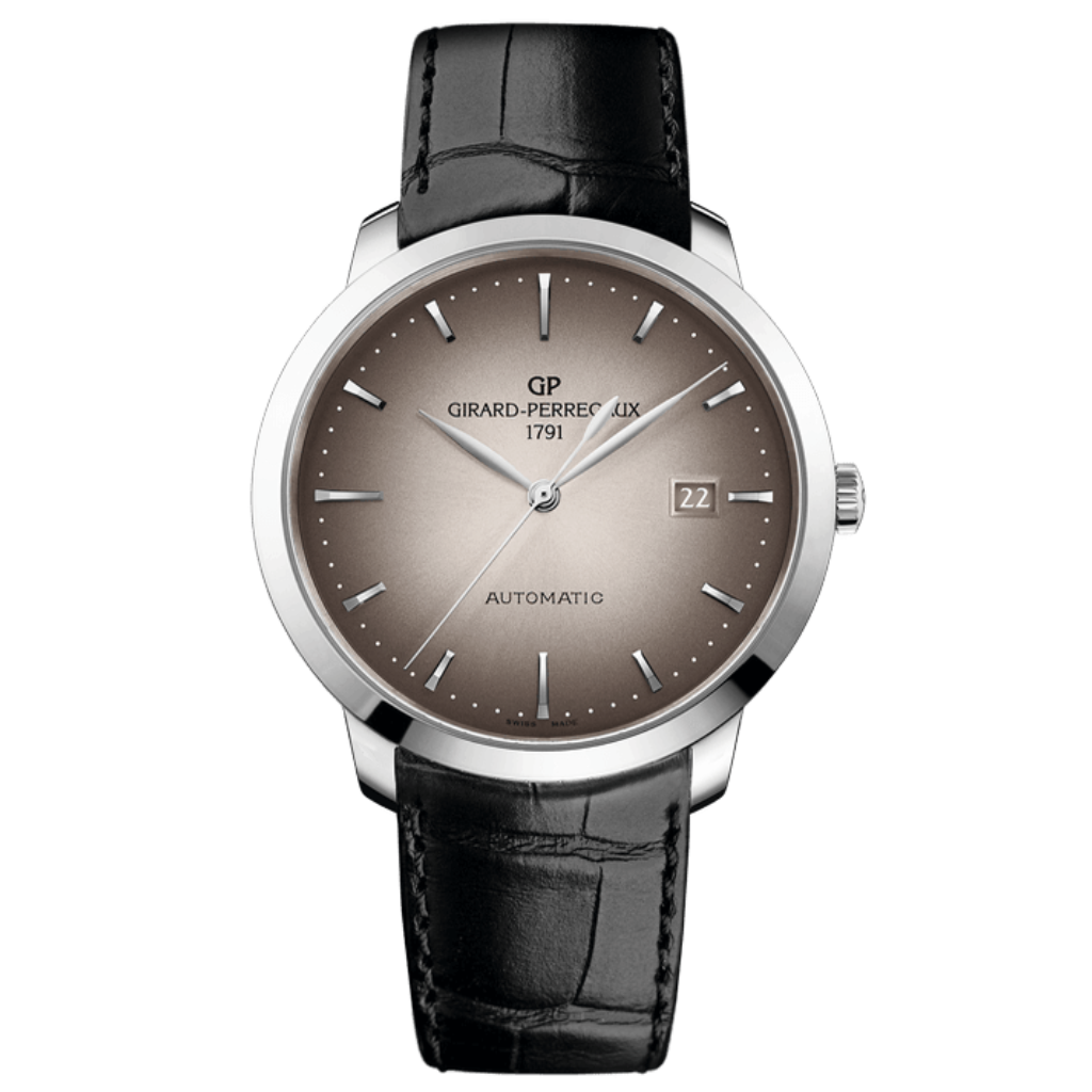 Girard-Perregaux 1966 40 mm Smoky Gray Dial Stainless Steel   Leather Strap 49555-11-231-BB60