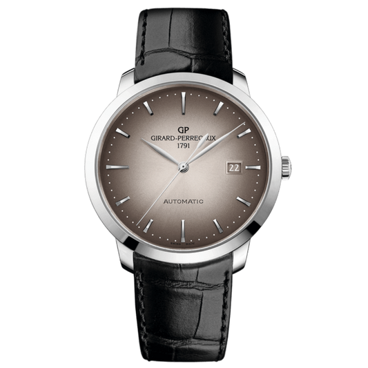 Girard-Perregaux 1966 40 mm Smoky Gray Dial Stainless Steel   Leather Strap 49555-11-231-BB60