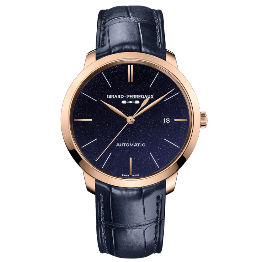 Girard-Perregaux 1966 Orion 40 mm Blue Dial 18K Pink Gold   Leather Strap 49555-52-431-BB4A