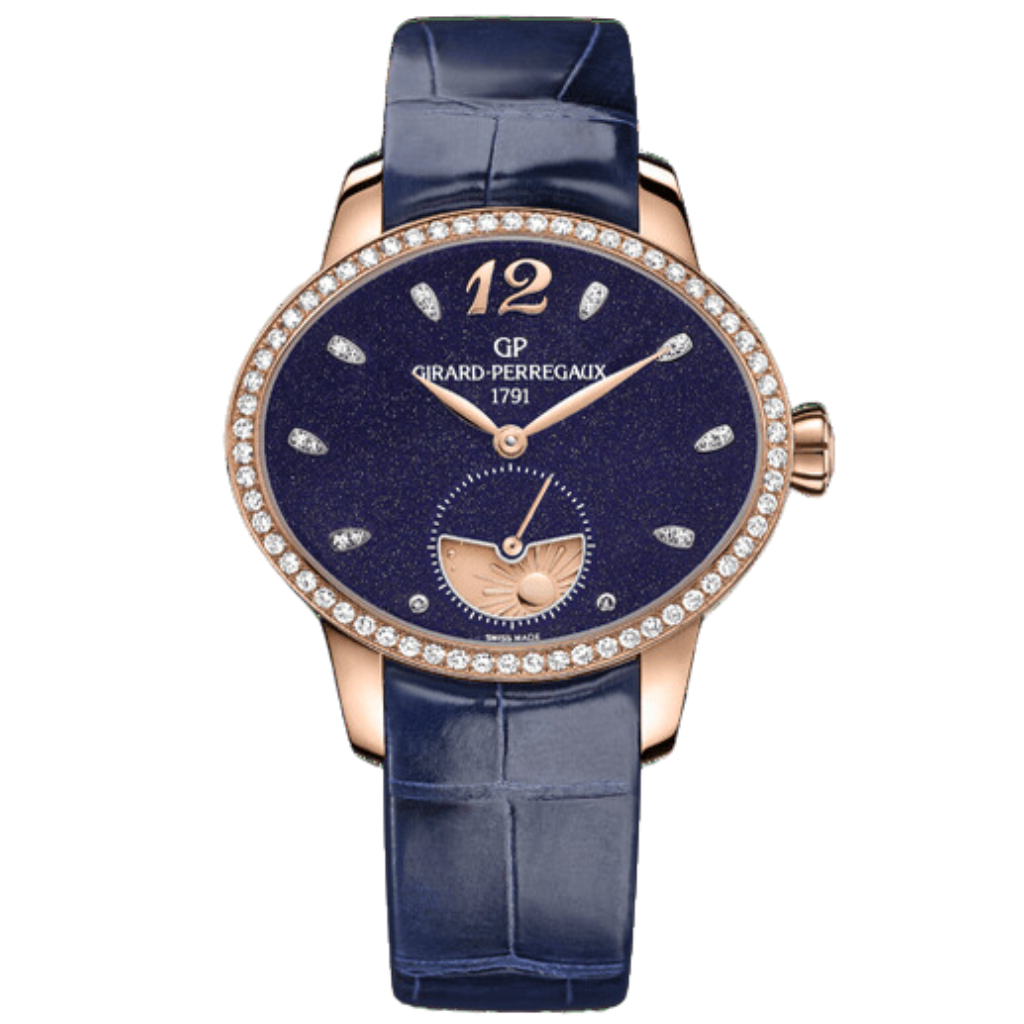 Girard-Perregaux Cat’s Eye Day and Night 35.40 x 30.40 mm Blue Dial 18K Pink Gold   Leather Strap 80488D52A451-CK4A