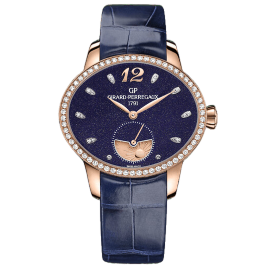 Girard-Perregaux Cat’s Eye Day and Night 35.40 x 30.40 mm Blue Dial 18K Pink Gold   Leather Strap 80488D52A451-CK4A