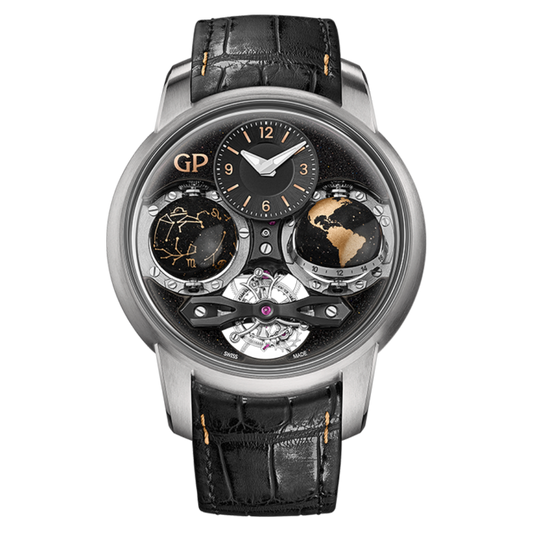 Girard-Perregaux Cosmos 47 mm Black Aventurine Dial Titanium    Leather Strap 99292-21-3084-5CC