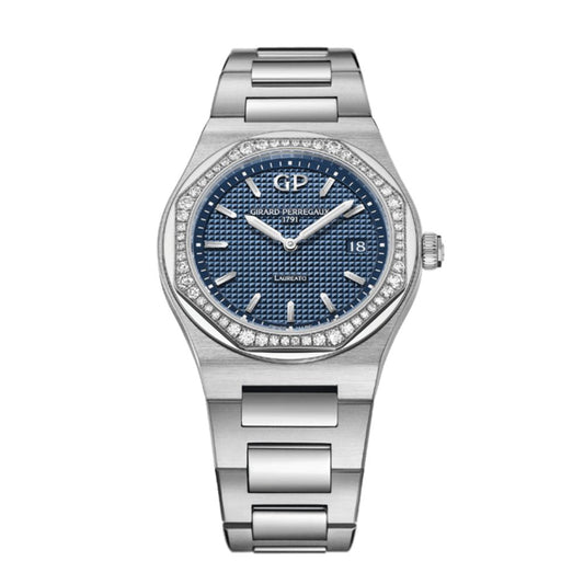Girard-Perregaux Laureato 34 mm Blue Dial with Diamonds Stainless Steel Bracelet 80189D11A431-11A