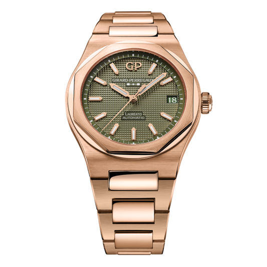 Girard-Perregaux Laureato 42 mm Sage Green Dial 18K Pink Gold Bracelet 81010-52-3333-1CM