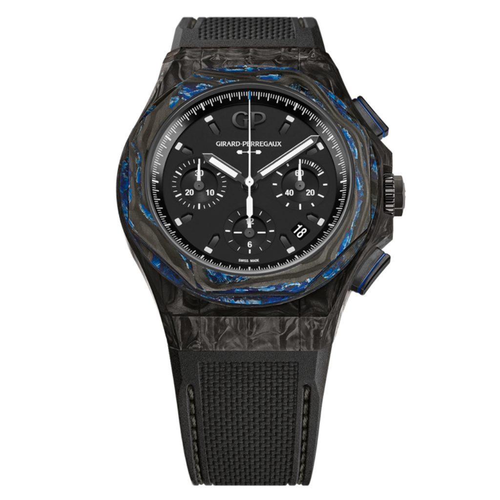 Girard-Perregaux Laureato Absolute Wired 44 mm Black Dial Carbon Rubber Strap 81060-36-694-FH6A