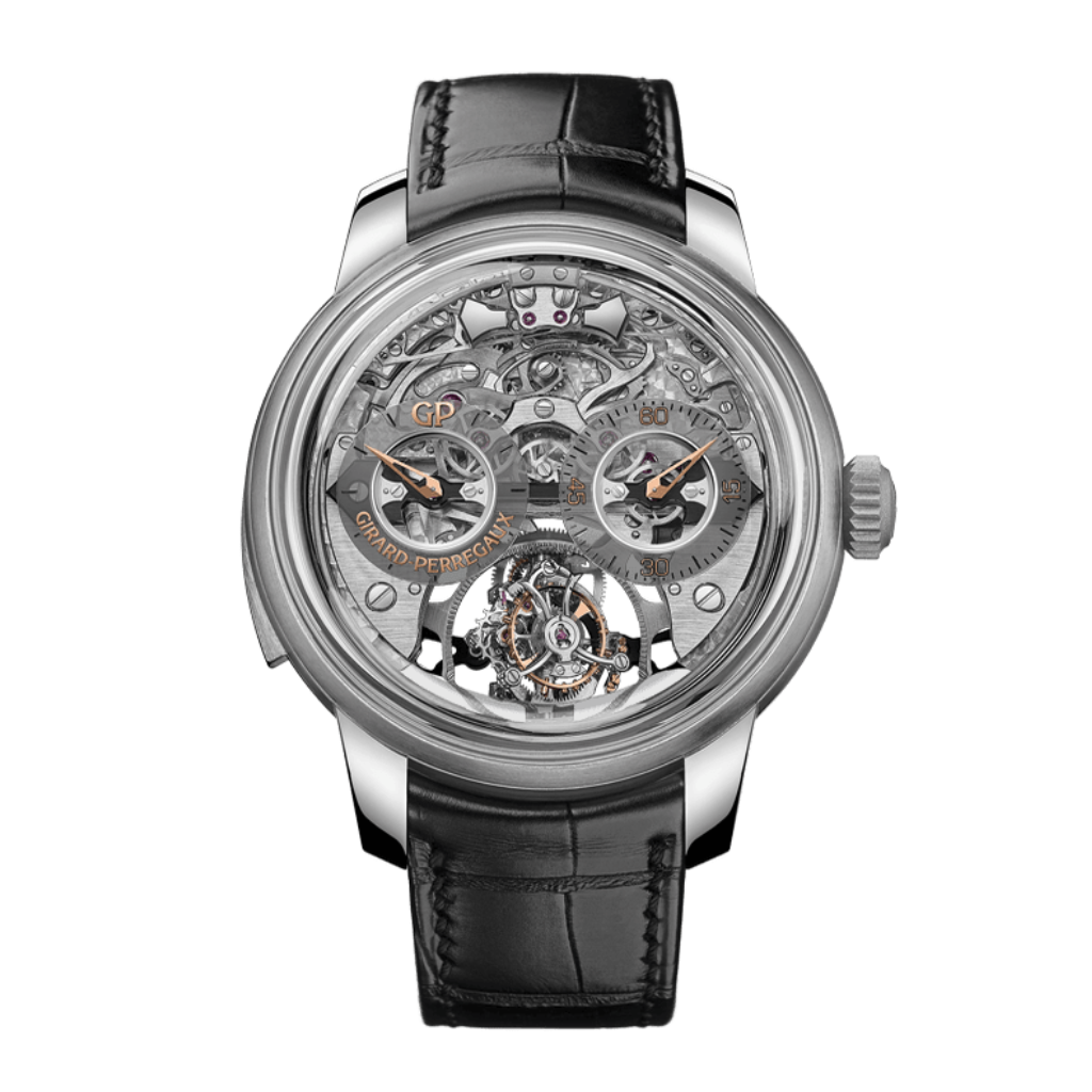 Girard-Perregaux Minute Repeater Tri-Axial Tourbillon 48 mm Transparent Dial Titanium   Leather Strap 99830-21-000-BA6A