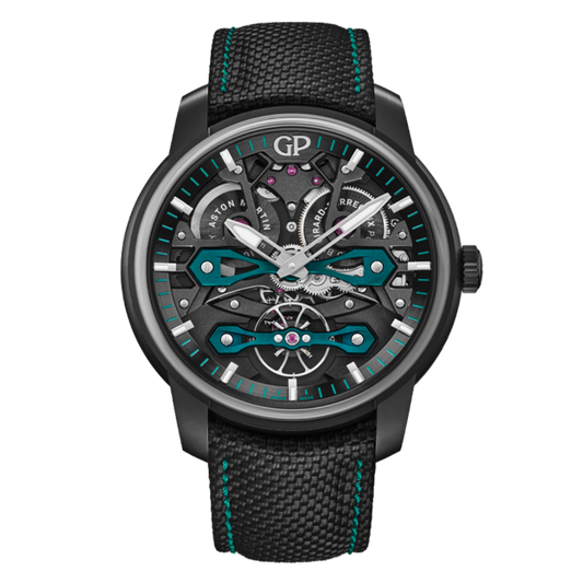 Girard-Perregaux Neo Bridges Aston Martin Edition 45 mm Transparent Dial Titanium DLC Rubber Strap 84000-21-3236-5CX